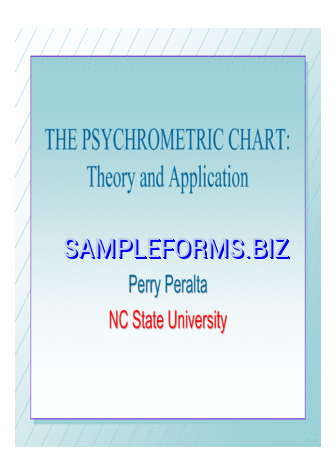 Psychrometric Chart: Theory And Application pdf free